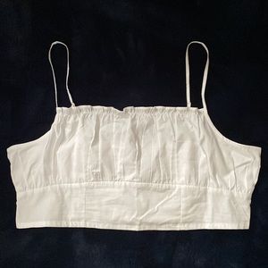 White Sleeveless Crop Top